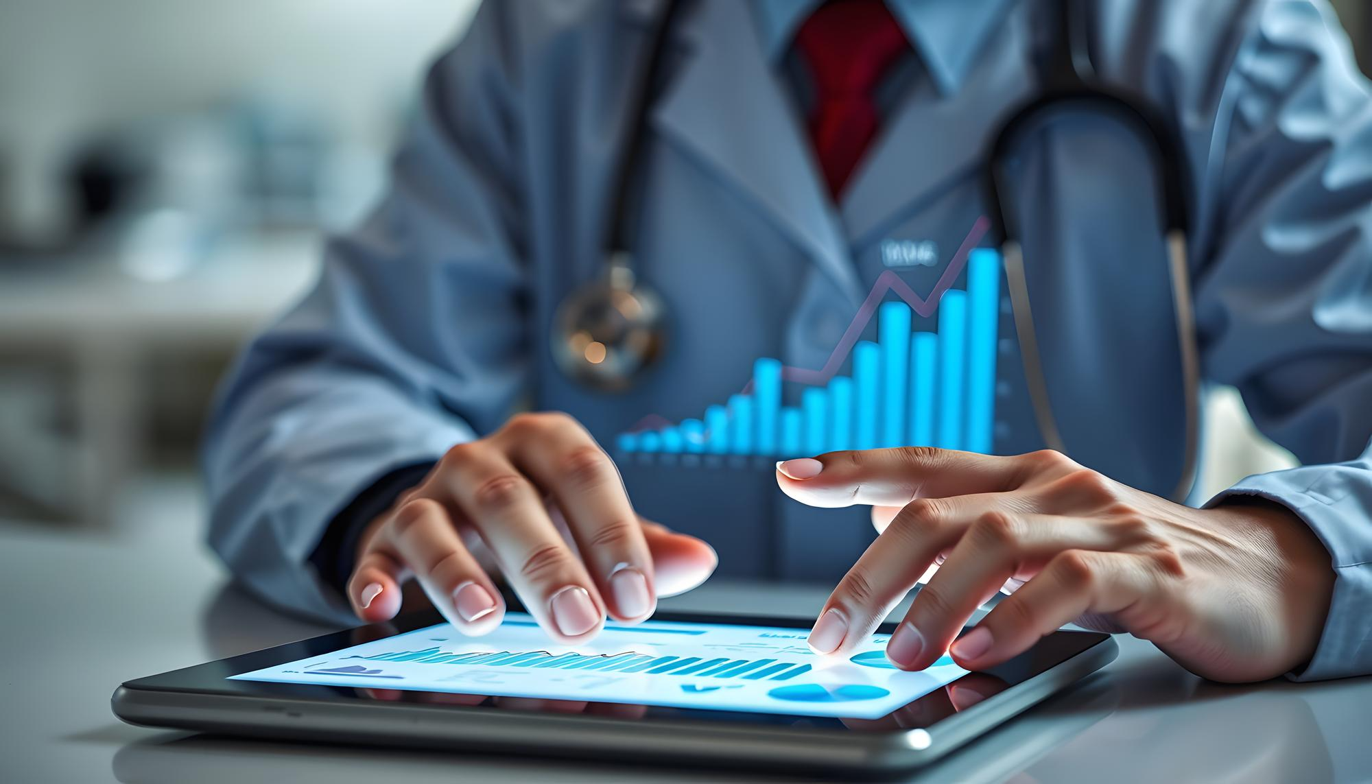 Healthcare market growth visualization